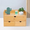 Office Storage Supplies Table Organizer For Bamboo Desk with 3