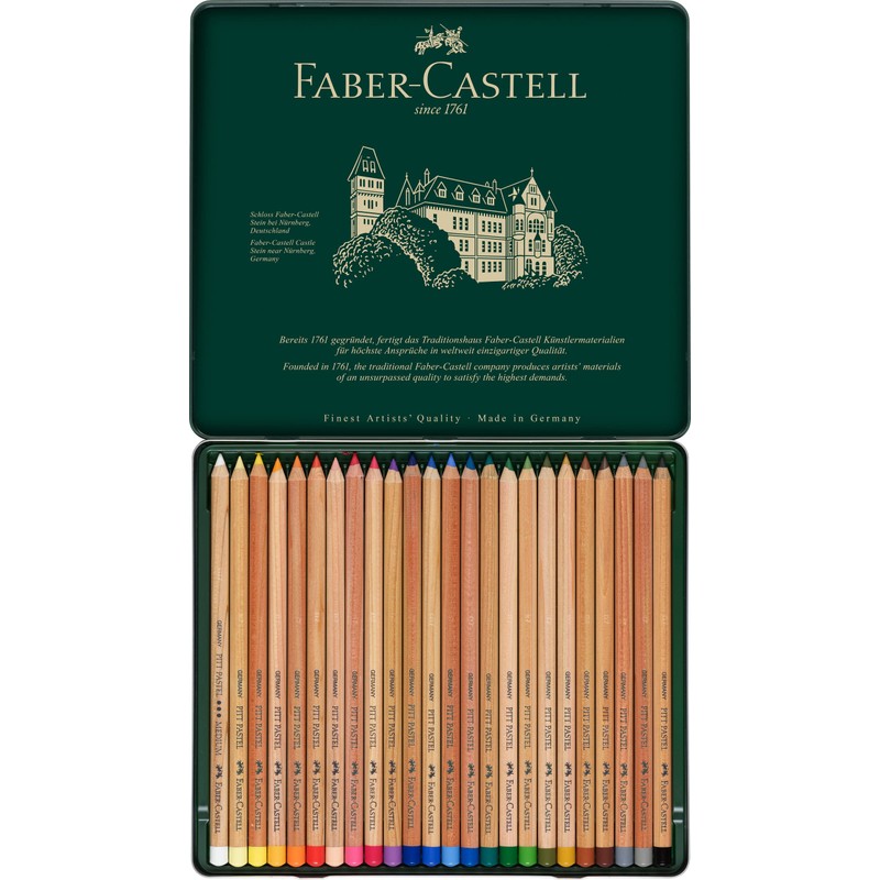 Faber-Castell 112124 Pitt Pastel Pencils (24 Pastels Pencils)