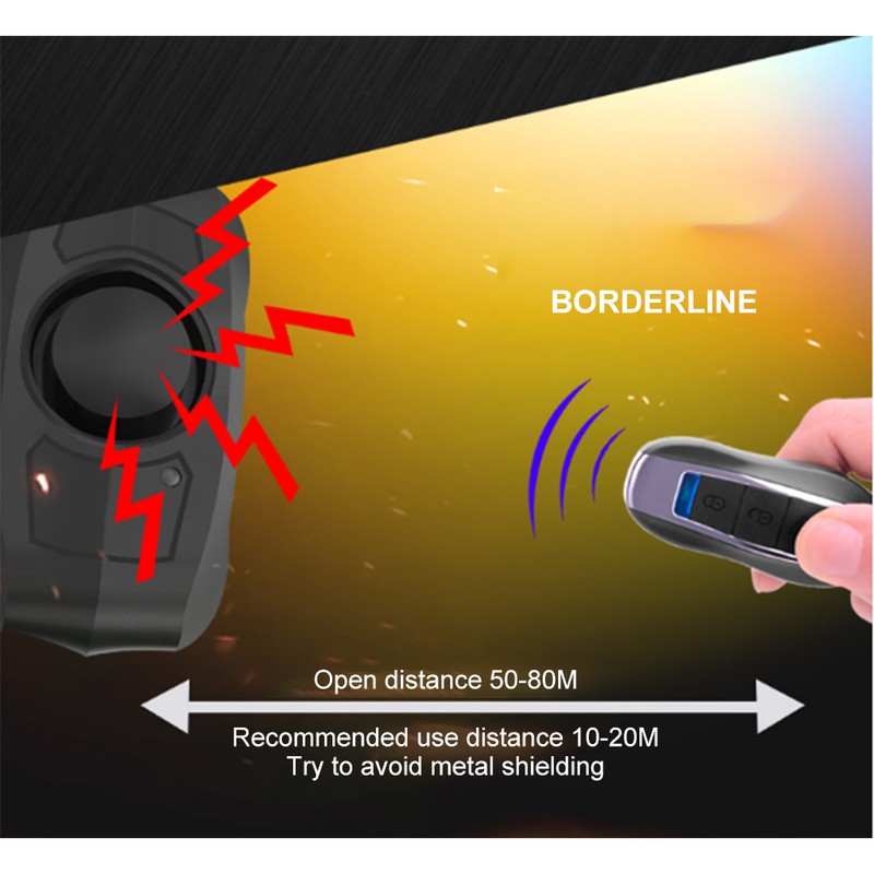 USB Rechargeable Anti Theft Bike Alarm Vibration Trigger Alarm with