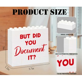 But Did You Document It Office Building Block Puzzle Sign, Office Cubicle Decor, for Home Bedroom Office School Desk Decor, Colleague Gifts for Friends Colleagues Employee