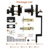 Probrico Front Door Handle and Deadbolt Set,Matte Black Front Door