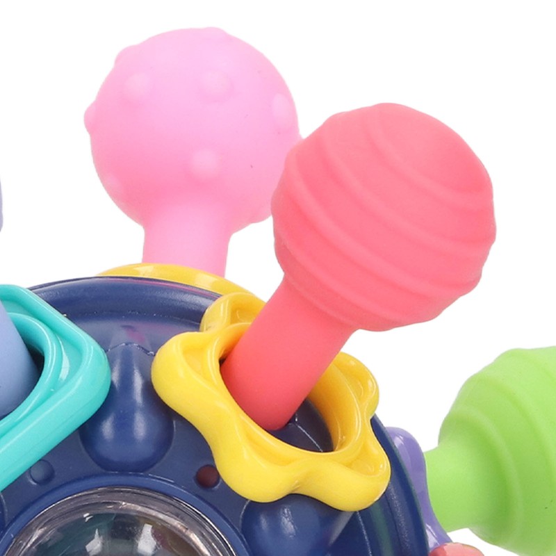 Baby Sensory Teething Toy Grasping Activities Bright Colors Silicone Soothes