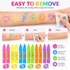 12 Pack UV Neon Face & Body Paint Sticks, Vibrant