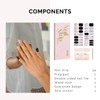 NAILOG Semi-cured Gel Nail Stickers (34 Pieces), Nail Seal Hardening