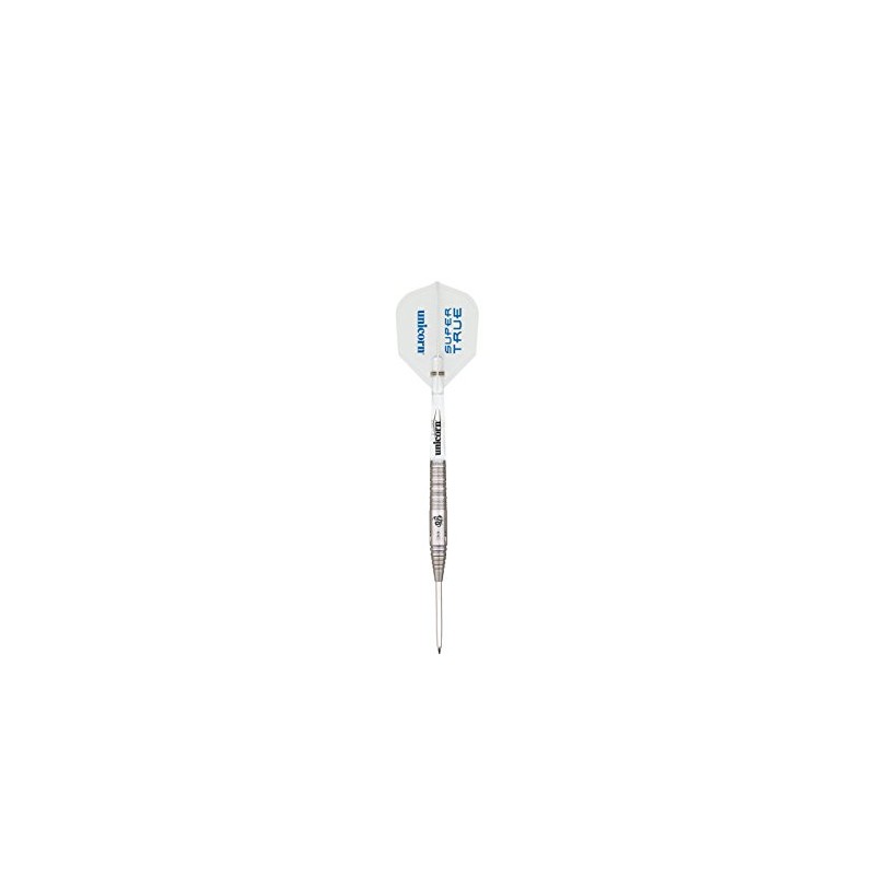 Unicorn Super True 90 Percent Tungsten, White Darts, Silver, 25