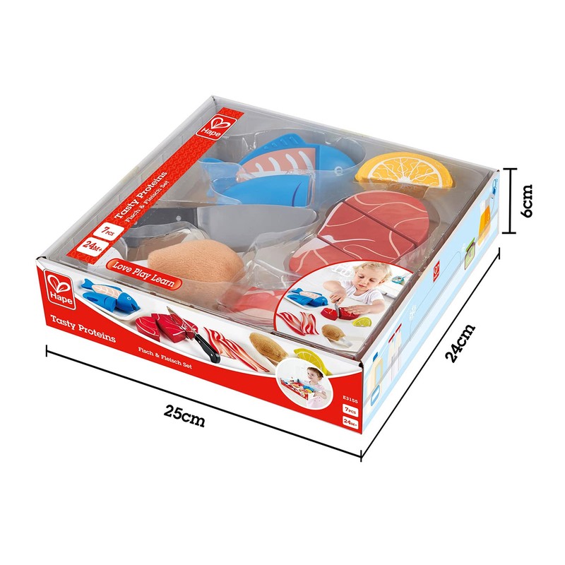Hape Tasty Proteins Set | Wooden Pretend Play Food Set