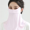 [Igeojjim] Face & Neck Sun Shield for Golf, Exercise & Outdoor Activities Sun Visor Mask Pink 3ea