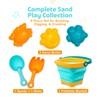 Hobee 6 Piece Foldable Beach Bucket Set for Kids -