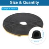 PATIKIL 20 ft D Shape Rubber Seal Strip, Self-Adhesive EPDM