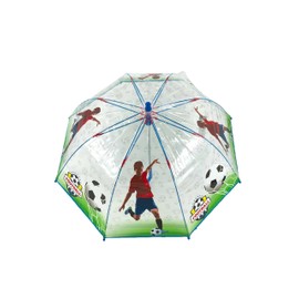 Yuhu.kids Children's Umbrella | Umbrella | Stick Umbrella | Football | Manual | 73 cm | Football Gifts Boys | Umbrella School | Football | Birthday Gift, transparent
