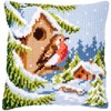 Vervaco Cross Stitch Kit Cushion Complete Set Red in Winter