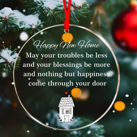 House Warming Gifts for New Home Housewarming Christmas Ornaments 3.5inch for Decorations First Christmas in Our New Home Gift Ideas