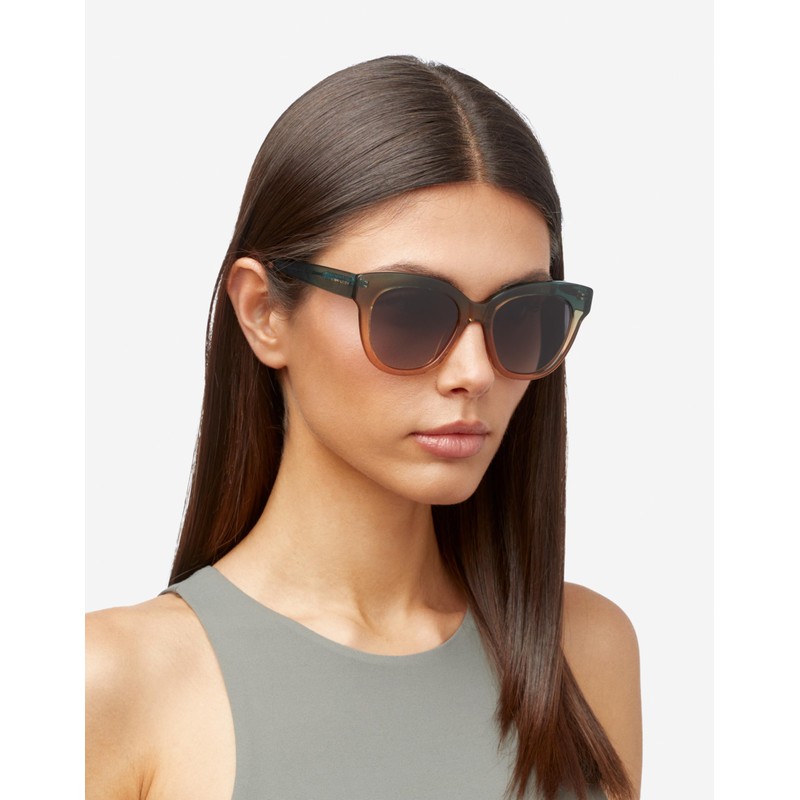 HAWKERS Audrey Sunglasses for Men and Women, Green Champagne
