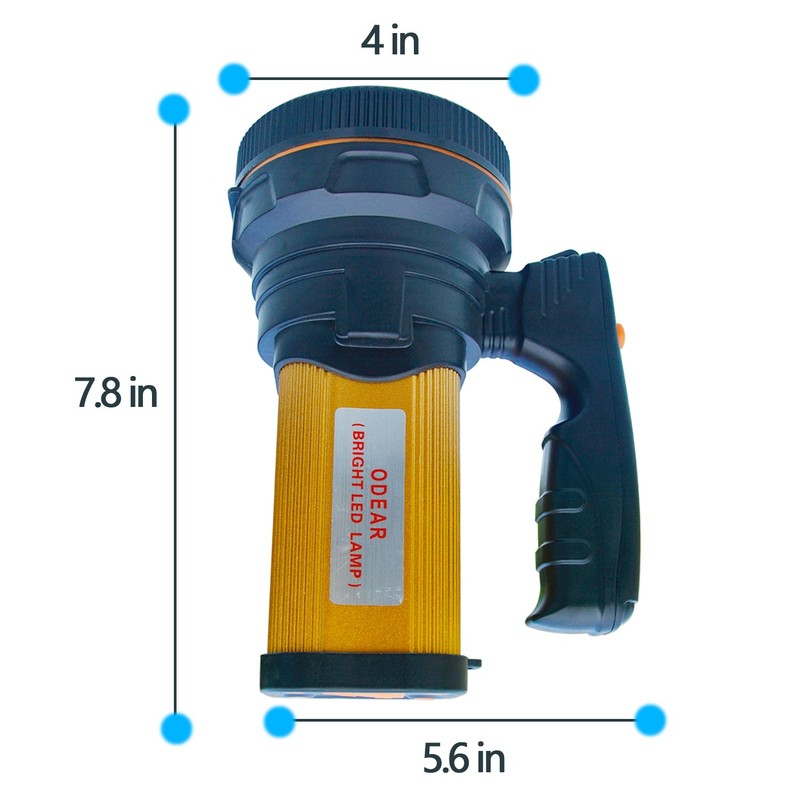 Odear Super Bright Torch Searchlight Handheld Portable LED Spotlight USB