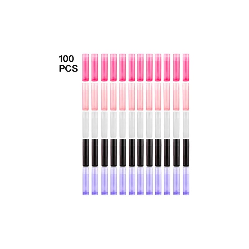 100pzs Tubos De Barra Labial De Labios Translúcidos De 5ml