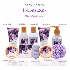 Body & Earth Spa Cesta De Regalo, El Cuerpo Y La Tierra Conjunto Baño De