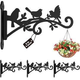 KEHOUXRE 4 Pack Plant Hanger Hook,Outdoor & Indoor Hanging Basket Hooks,9in Metal Plant Wall Hanger,Plant Bracket Hook for Hanging Plants,Bird Feeder,Lantern