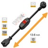 Angled Four-in-One Heavy Duty On/Off Switch Extension Cord 12-AWG 15A