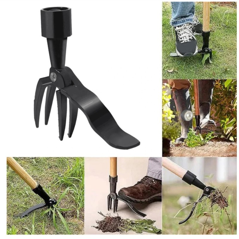 Stand Up Weed Puller Tool, 4 Claw Stand Up Weeder