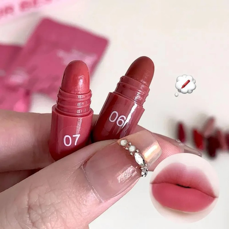 12pcs 12-colors Sweetheart Cocoa Capsule Lipstick Set Mini