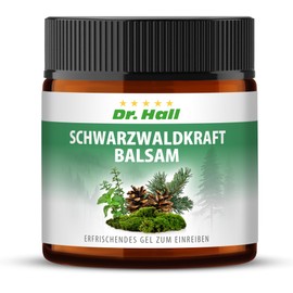 Dr. Hall Schwarzwald-Kraftbalsam, Natürlicher Kräuterbalsam mit ätherischen Ölen, entspannende Hautpflege und Aromatherapie, 3 x 180 ml