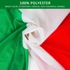 One Italian Flag, Three Italian Hand Flags with Posts, Rain