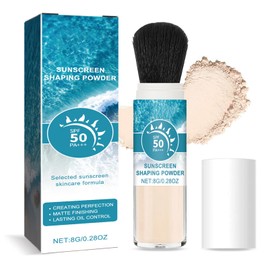 Mineral Sonnenschutz Puder, SPF 50 Sunscreen Matte Loose Powder mit Pinsel, Ölkontrolle & Langlebig Setting Powder, Wasserfest Puder Makeup Leicht & Atmungsaktiv, Make Up Puder Alle Hauttypen Geeignet