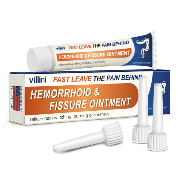 Hemorrhoid Cream - Hemmoroids Treatment - Hemorrhoid Shrinking Treatment - Hemorrhoids Ointment Cream for Hemmoroid Anus Prolapse Anal Fissure - Natural & Effective - Fast Acting, Max Pain Relief