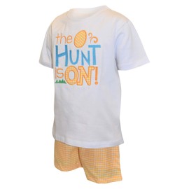 Unique Baby Conjunto de 2 piezas para niños con diseño de huevo de Pascua, Caza en, 9 Años