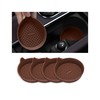 Couslcd 4 Pack Car Cup Coasters, Silicone Insert Recessed Car