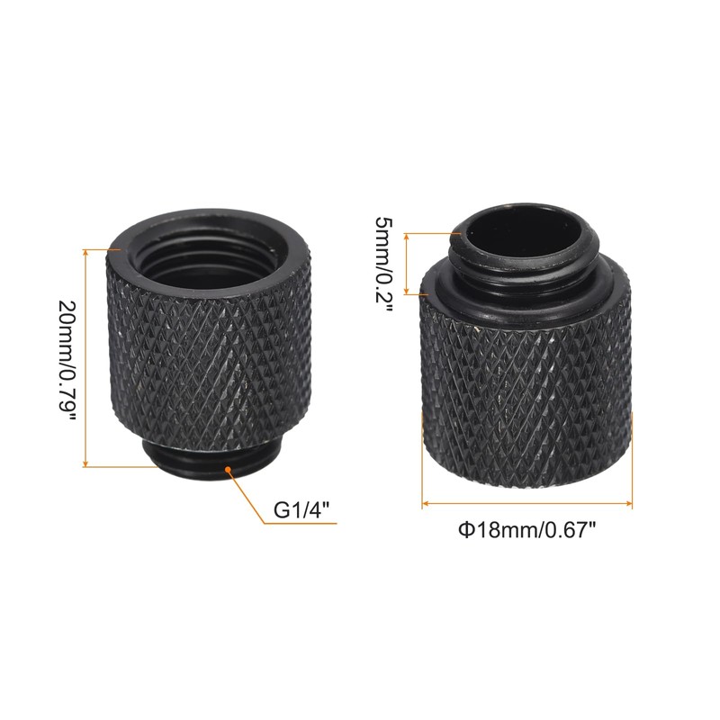 sourcing map Male to Female Extender Fitting G1/4 x 20mm