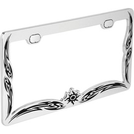Bell Automotive 22-1-46163-8 Tribal License Plate Frame, Corrosion Resistant, Easy to Install