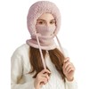SEAUR Mask Knit One-Piece Hat for Women Winter Warm Ski