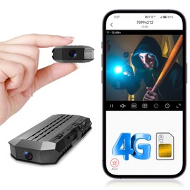 4G LTE Cellular Wireless Camera,Spy Camera,No Need Wifi,4KHD with Video Recording Live Feed,3000mAh Larger Battery,No WiFi Cam with 160° Wide-Angle View,Night Vision,Motion Detection,AOV Low-Power