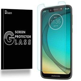 [3-Pack BISEN] Fit for Motorola Moto G7 Supra/Moto G7 Power Screen Protector Tempered Glass, Anti-Scratch, Anti-Fingerprint, Anti-Bubble, Lifetime Protection