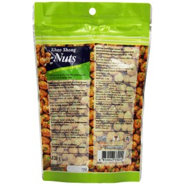 Khao Shong Chili 'n Lime Green Peas, grüne Erbsen mit Chili & Limette überzogen, knackiger Snack im fruchtig-scharfen Teigmantel, fettärmere Alternative zu Nüssen, 1 x 120 g Standbeutel