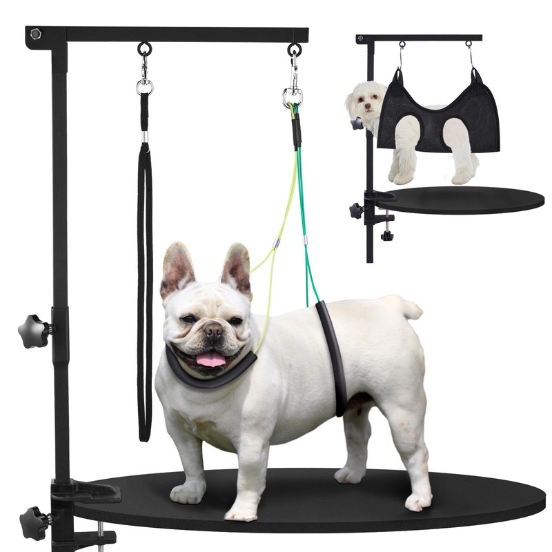 SUNMCCN Dog Grooming Table Arm with Hammock, 35" Adjustable Height