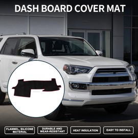 TUCKBOLD For Toyota Mark X 2009-2019 Dashboard Mat Car Dashboard Cover Protective Mat Interior Interior Custom Parts Accessories Sun Protection Anti-Glare Anti Scratch Slip Flannel Material Black Red