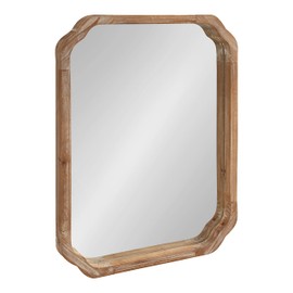 Kate and Laurel Marston Farmhouse Rectangle Wall Mirror, 18 x 24, Rustic Brown, Decorative Rustic Mirror for Wall