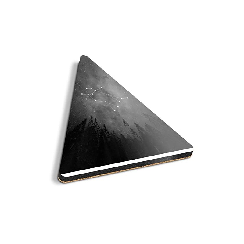 1 x Triangle Coaster - BW - Gemini Constellation Space