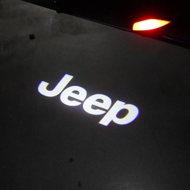 2Pcs LED Car Door Welcome Light HD Projector Lamp Accessories For Honda Civic Fit Accord City Vezel CR-V S660 Odyssey HR-V:_For JEEP-2pcs