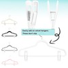 TOFIIGREM White Hanger Clips for Velvet Hangers 40pcs, Plastic Clips