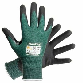 MaxiFlex (1 Pairs Cut 34-8743-XXL Cut Resistant Nitrile Coated Work Gloves with Green Knit Shell and Premium Nitrile Coated Micro-Foam Grip on Palm & Fingers Size XXL