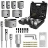 34PCS Concrete Hole Saw Kit, 30-110mm Masonry Drill Bits with
