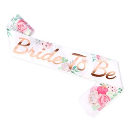 HOWAF Sash Bride to Be Flowers in Rose Gold, Hen Party Sash JGA Decorative Accessories Bride to Be Sash Bride to Be Sash for Hen Party Women Bachelorette Party Wedding Decoration