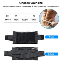 Rhinocerosdance Back Support Brace with Support Struts and Adjustable Pull Straps and Breathable, Back Support Belt for Relieves Pain, Lumbar Support, for the Perfect Fit (M,L,XL)