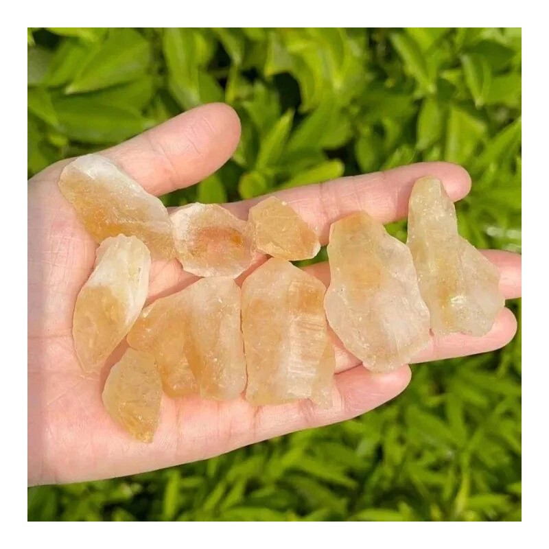 3Pcs Natural Raw Rough Brazilian Citrine Stone Rocks Crystal Mineral