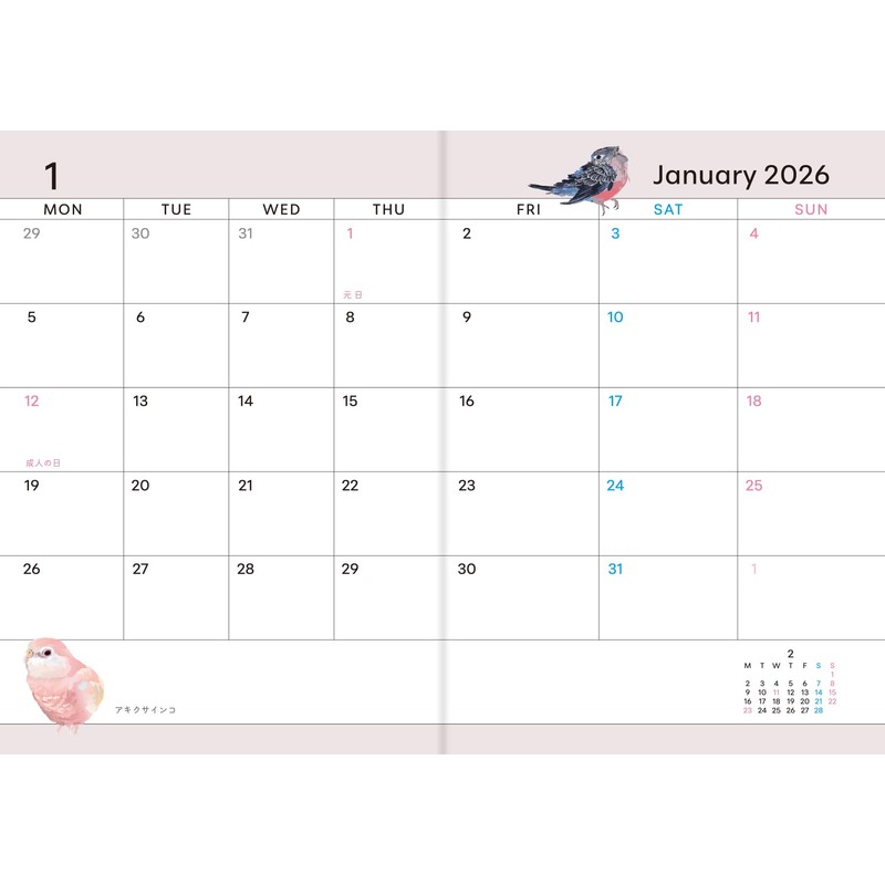 Notebook, Diary 2026, Take Art, Starts from December, A6, Cover