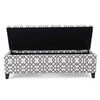 Christopher Knight Home Cleo Fabric Storage Ottoman, Grey Geometric Patterned