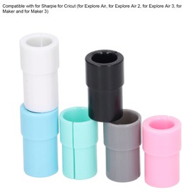 Sharpie Cricut Holder Pen Adapter Set Compatible with Fine Point Markers Ultra Markers Art Pens (for Explore Air 2 3 Maker) (6 each for Black, White, Grey Powder)